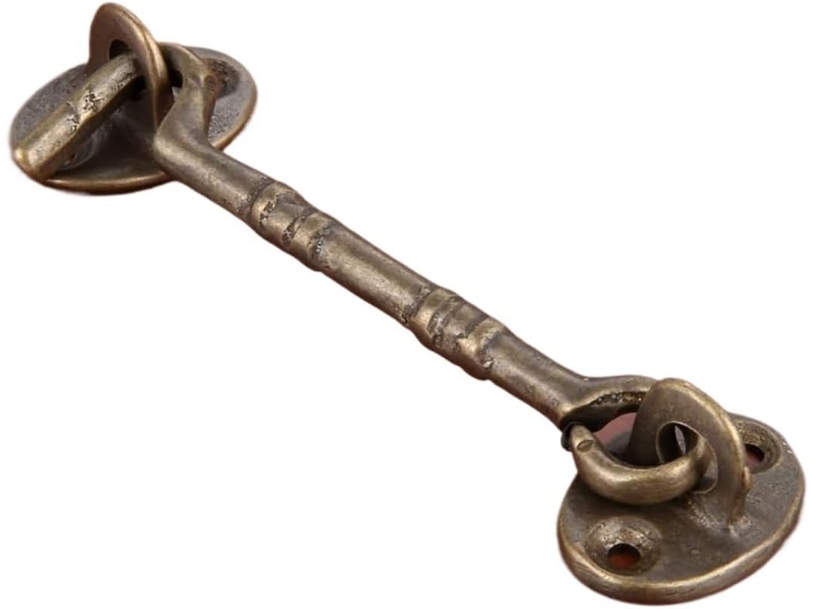Trinco De Portão, Trava De Ferrolho, Trinco Deslizante Para Portão, Gancho De Cabine 11cm Em Bronze Antigo Para Janela