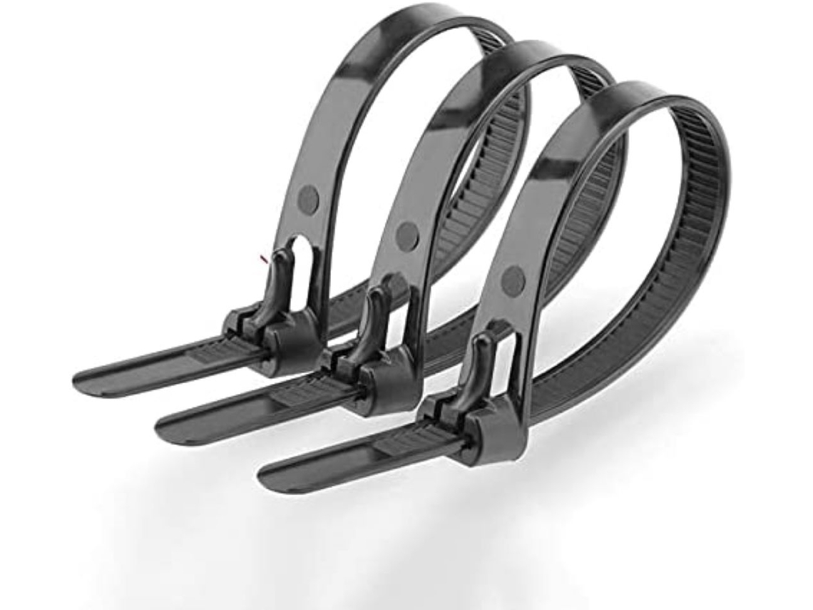 Abraçadeiras Cabo 100 Peças, Braçadeira De Mangueira, Nylon, Preto, Para Torneira E Jardim