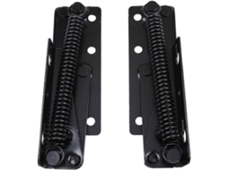 Conjunto De 2 Dobradiças Para Sofá Cama Com Ângulo Ajustável E Reclinável, Em Aço Preto, Para Montagem De Estrutura