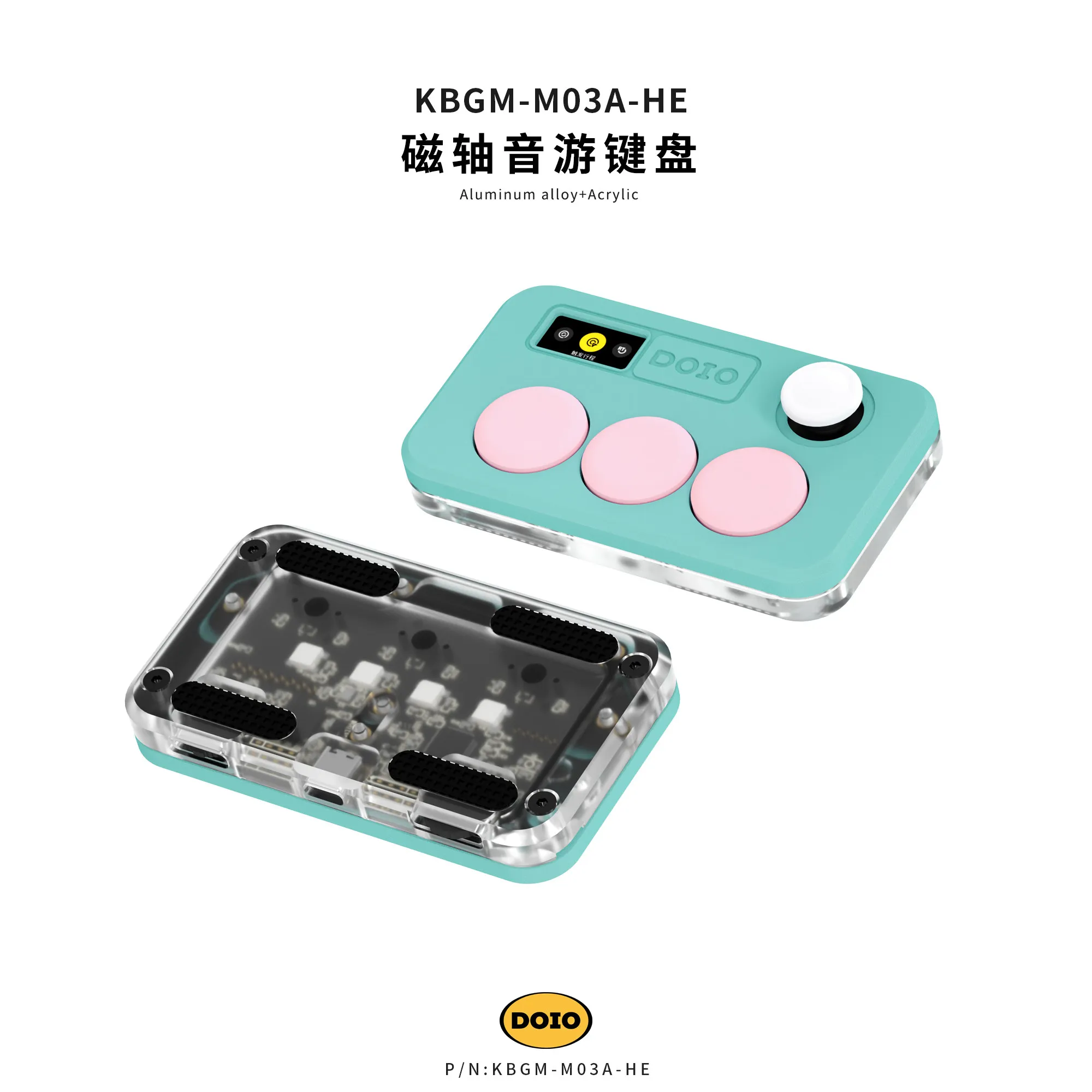 (azul) Mini Teclado Portátil Para Jogos Com Fio E Interruptor Magnético