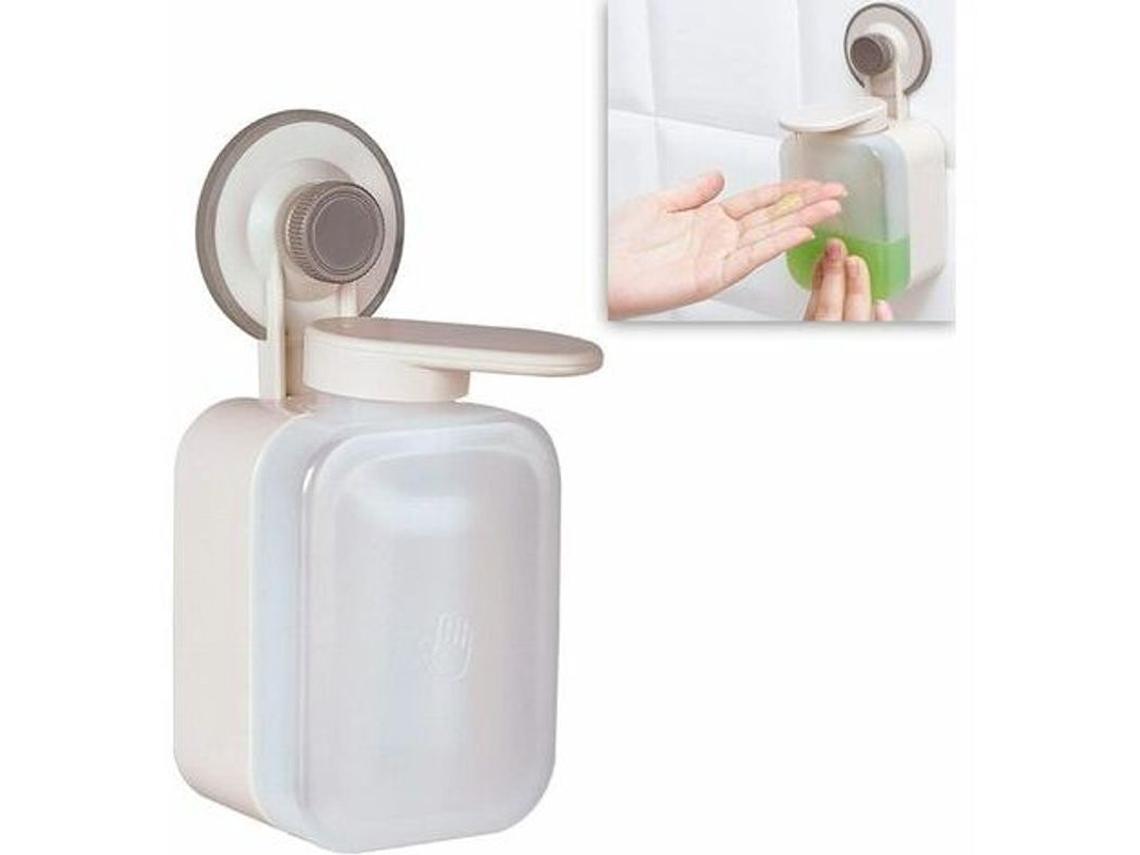 Dispenser de sabonete Nova Line com cúpula de sucção parede, resistente, ideal para casa, hotel, restaurante, banheiro, pia | S/MARCA