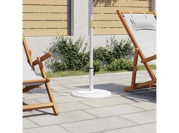 Vidaxl Base Para Guarda-sol Ferro Fundido 45x45x30 Cm Branco