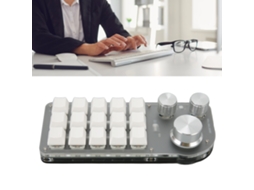 Lurelia Mini Teclado Mecânico 15 Teclas, Bluetooth, Usb-c, Rgb, Cor Azul Para Ipad/ios, Windows