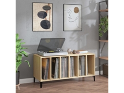 Vidaxl Armário P/ Discos 100x38x48cm Derivados Madeira Carvalho Sonoma