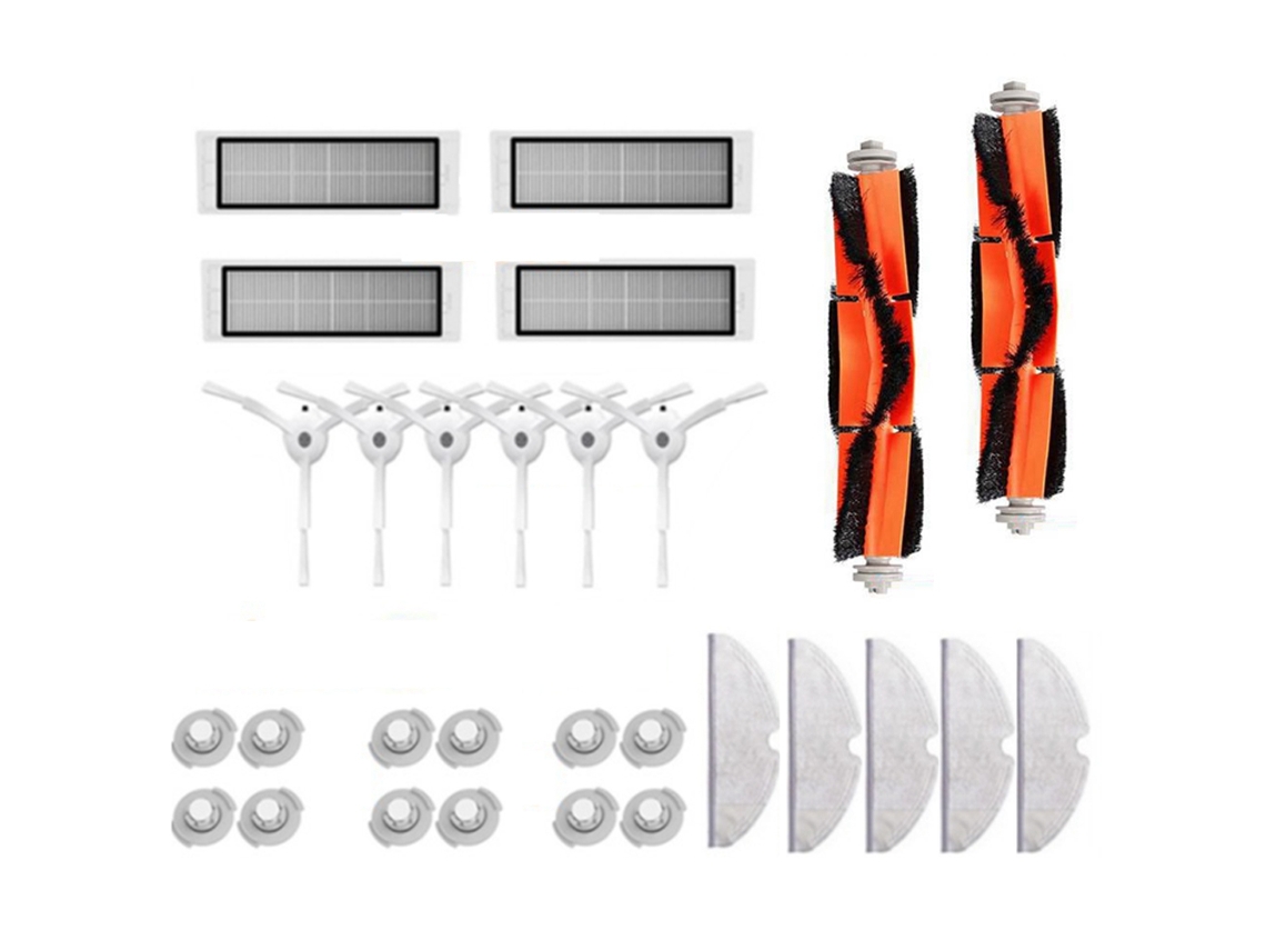 Para xiaomi roborock s50 s51 s55 s5 s6 peças de aspirador de pó escova lateral filtro hepa escova principal mop panos acessórios