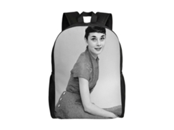 Mochila Audrey Hepburn Para Estudantes, Durável E Leve, Impermeável E Com Alças Respiráveis. K54 Olysi Shop