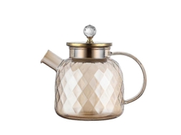 Bule De Vidro Borossilicato Resistente Ao Calor De 1,8l Para Chá De Flores, Presente Elegante Para Mãe Ou Namorada.