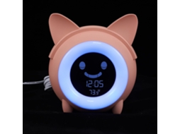 Despertador Digital Vosarea Para Meninos E Meninas, Luz Noturna Rosa, Relógio Eletrônico De Plástico Com Design Moderno