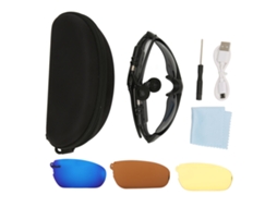 Óculos de sol Bluetooth Mali sem fio, estilosos, proteção visual inteligente para dirigir e ciclismo