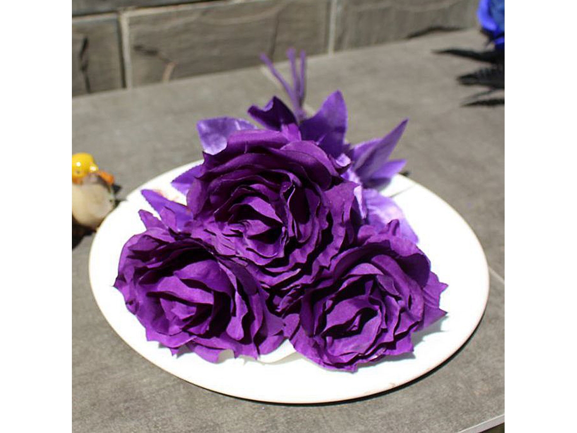Rosa Artificial (roxo Nobre, 60cm) Eoocoo
