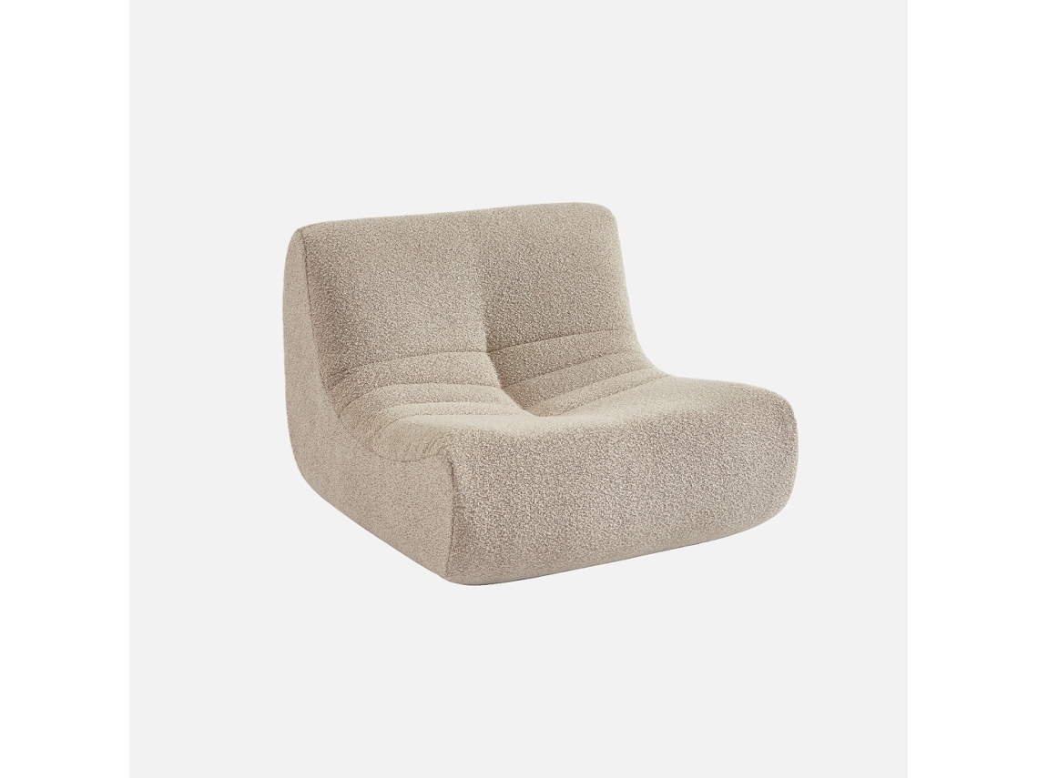 Poltrona Infantil Boucle Texturizada 1 Lugar, Beige Sweeek