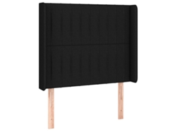 Headboard, Headboards Vidaxl Preto Tecido (103 X 16 X 118/128 Cm)
