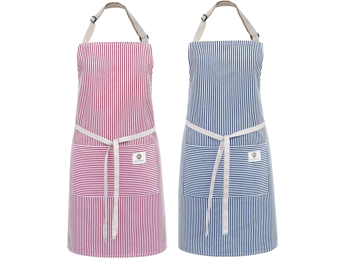 Conjunto 2 Aventais Algodão Bolsos