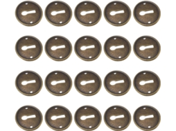 Placas De Cobertura Para Fechadura Magiclulu Com Fácil Instalação, Estilo Vintage, Em Ferro, Formato Oval, 20 Peças