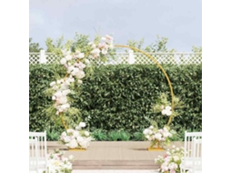 Vidaxl Arco De Casamento Duplo Ouro 220 X 45 X 200 Cm Aço