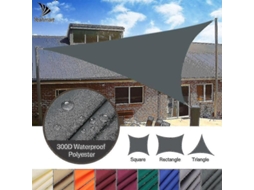 Toldo Triangular Multitaño, Antiultravioleta, para Pátio, Jardim, 3,6x3,6x3,6m, Verde