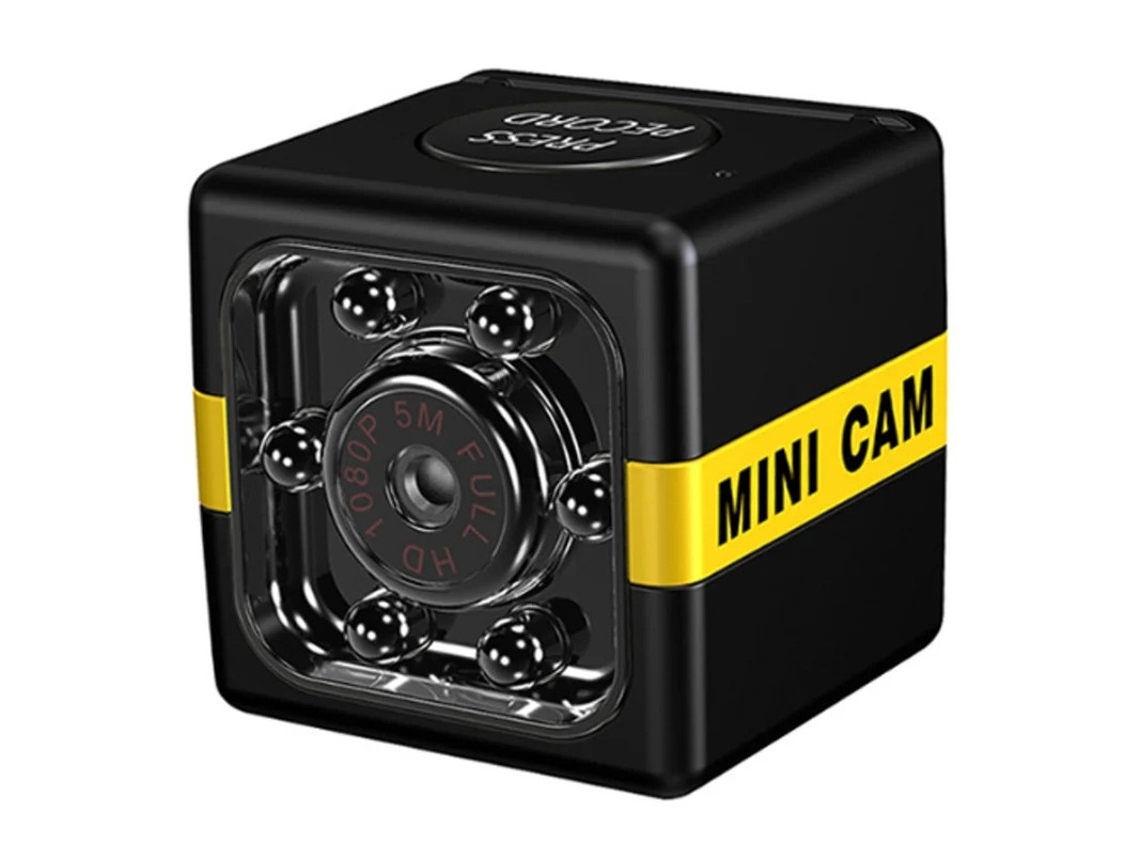 Mini câmera espiã, câmera de segurança Full HD 1080P, pequena câmera doméstica portátil com visão noturna e detecção de movimento, preta Bestvite