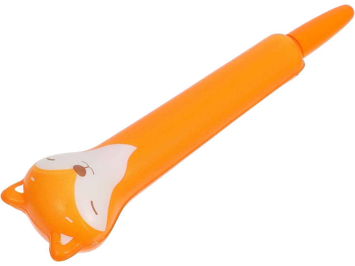 Caneta Gel Em Formato De Raposa Fofa Com Ponta Fina Plástico. Pegada