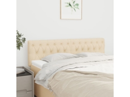 Vidaxl Cabeceiras Creme 144x7x78/88 Cm Tecido