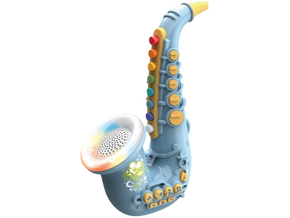 Mali brinquedo de Saxofone para Crianças Instrumento Musical Educativo de Plástico com Volume Ajustável