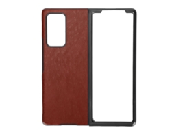 Capa De Couro Para Samsung Galaxy Z Fold 2 Protetora Anti-choque Case Shell Marrom