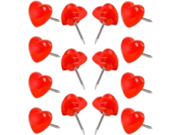 Yardwe Conjunto De 50-tachinhas Decorativas Em Formato Coração Para Decorar Quadros Negros E Paredes Ambientes