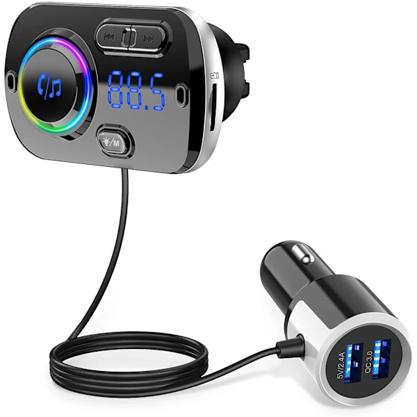 Transmissor Fm Bluetooth 5.0 Veicular, Carga Rápida