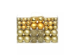 Conjunto de bolas de Natal VGEBY® 100 peças 6 cm ouro -Plástico -SIM VGEBY