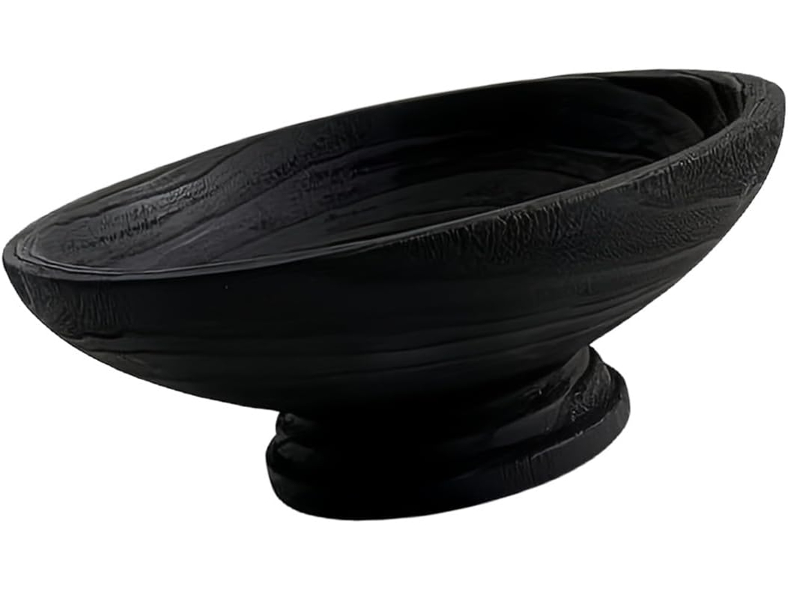 Tigela decorativa de madeira para mesa de centro, fruteira com suporte para bancada de cozinha.