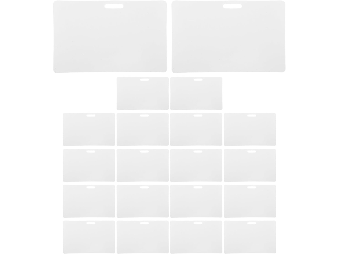 Lurelia Porta-crachá Horizontal Com Clipe Em Pvc Branco Pacote Com 50 Unidades Para Escritório E Eventos