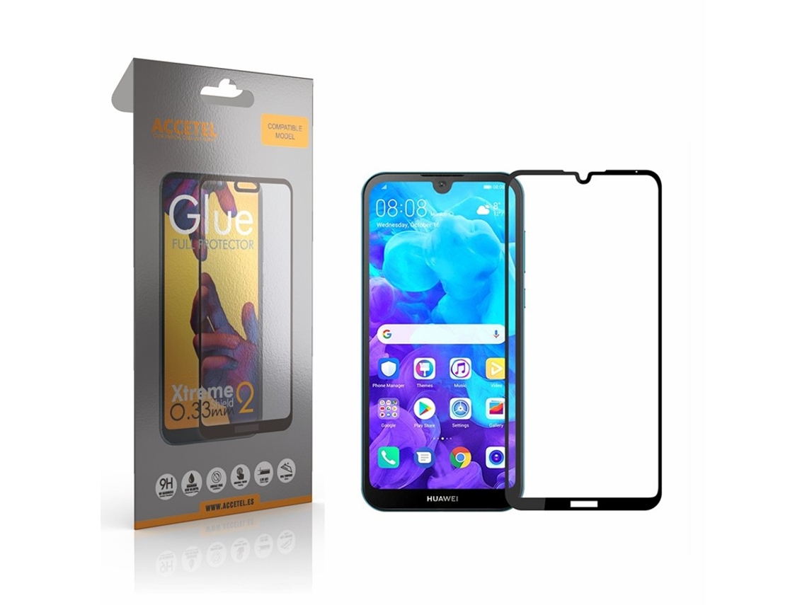Película De Vidro 2d Full Glue - Huawei Y5 2019 Preto