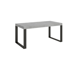 Mesa Extensível 200/460x90 Cm Tecno Concreto Com Pés Antracite Itamoby