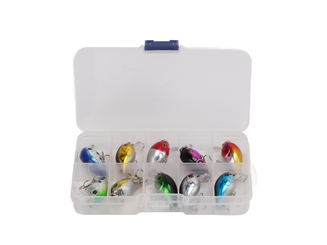 Iscas de Pesca Mini 3d Ojos 10 Unidades Abs Durable