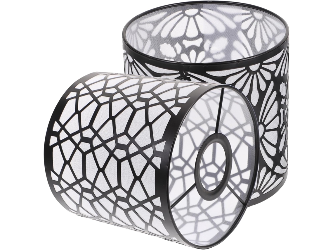 Cúpula De Substituição Para 2 Candeeiros De Mesa, Com Design Metálico Simples E Elegante.