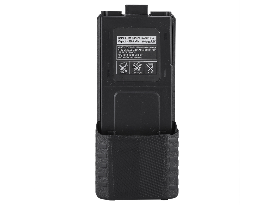 Bateria Li Ion 7.4v 3800mah Para Rádio Bidirecional Baofeng Uv 5r Bl-5l Série Preta