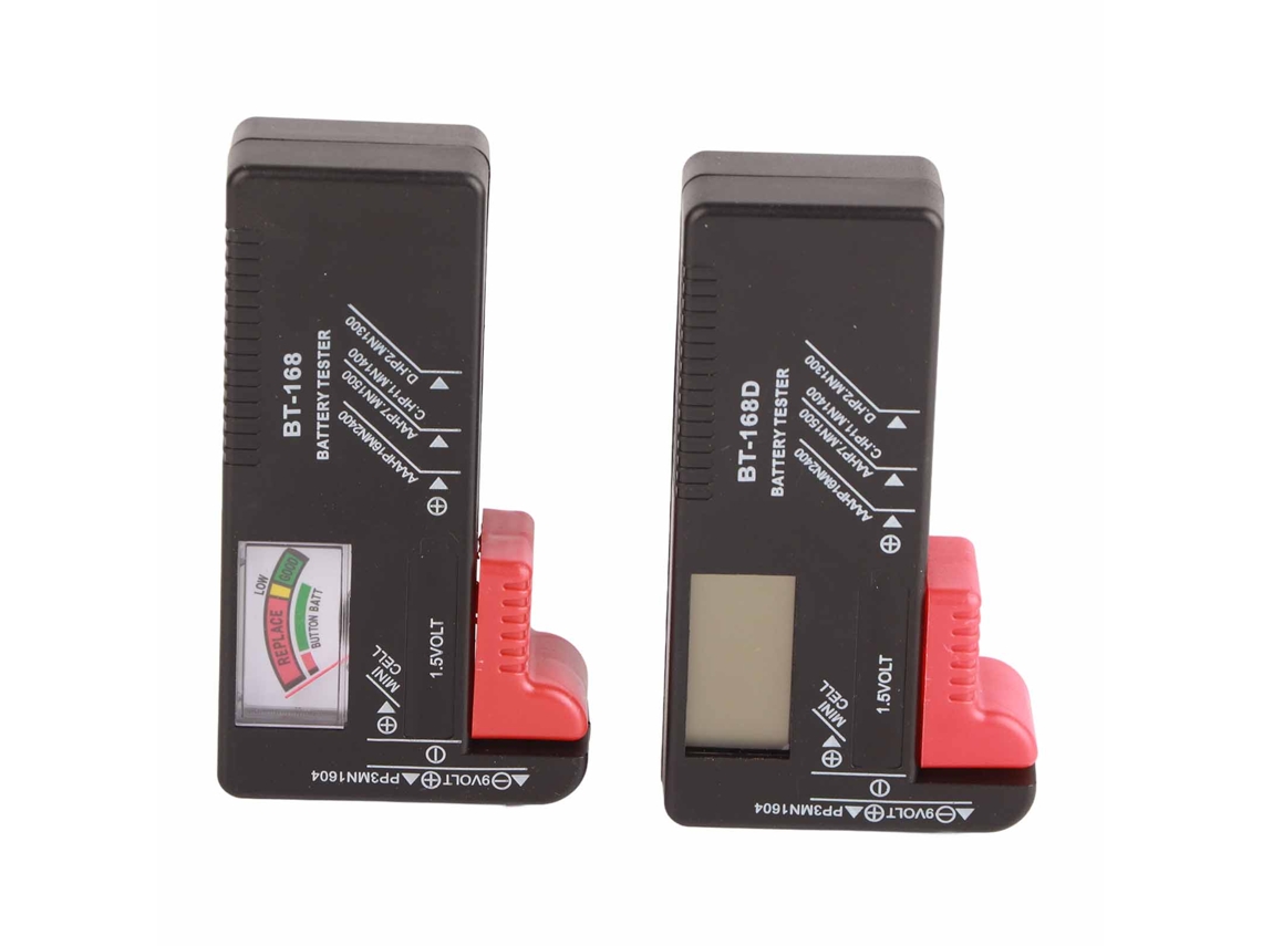 Yuru 2pcs Testador de Bateria Portátil Digital e Analógico para Baterias Domésticas