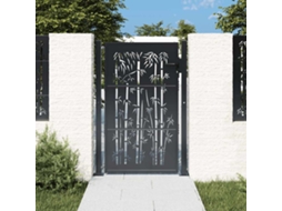 Vidaxl Portão De Jardim Antracite 100x150 Cm Aço Bambu Design