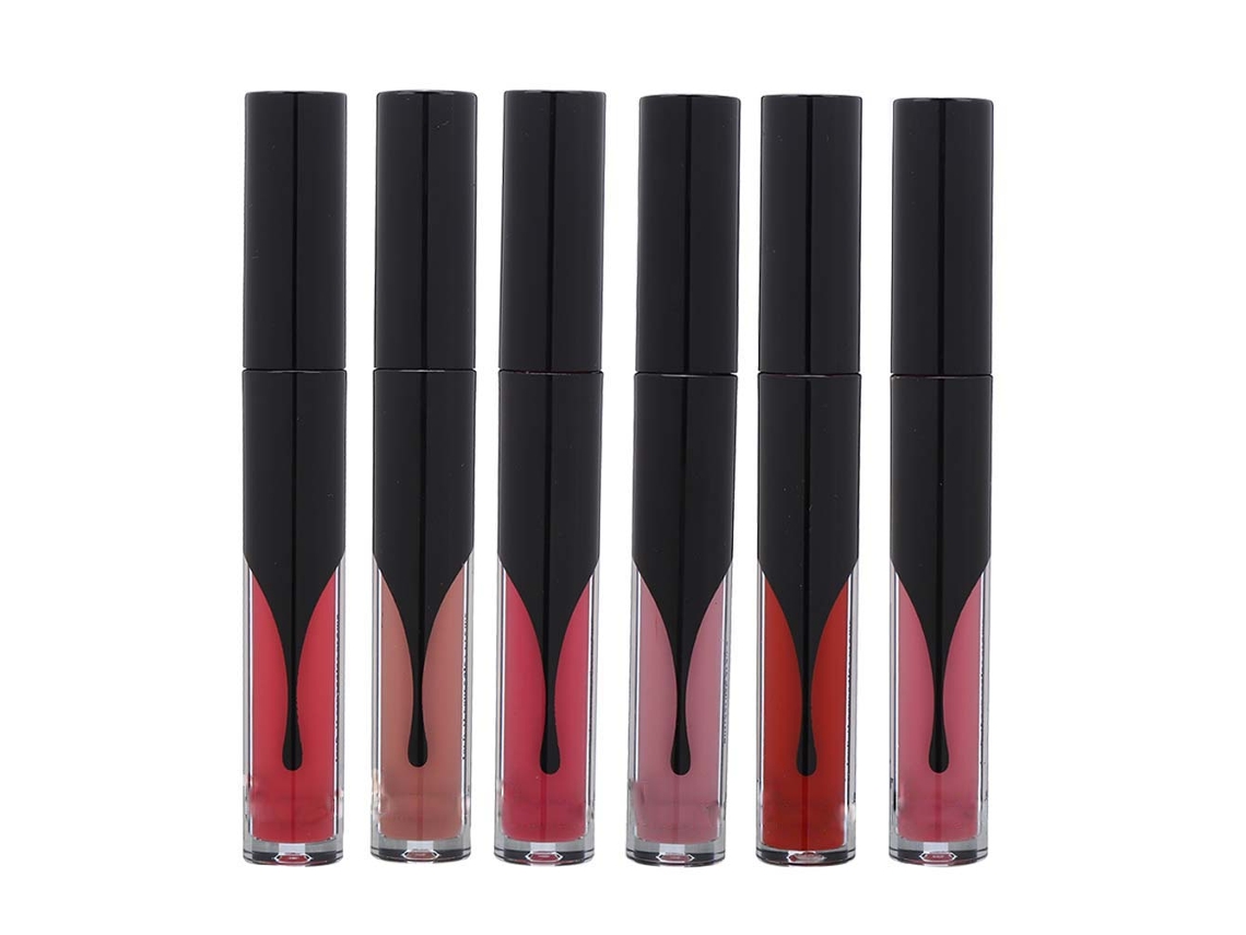 6 Peças Labial Mate De Peluche Suave Largo Duradero No Pegajoso Gloss De Lábios Ferramenta De Maquiagem