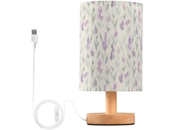 Luminária de mesa pequena Juta com formato Flor 13 para Varanda