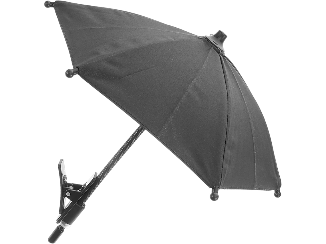 Guarda Chuva Antirreflexo Com Proteção Solar Para Celular, Ideal Para Praia, Piscina, Fotos E Vídeos Ao Ar Livre Preto Gokoco