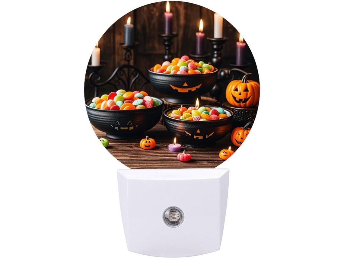 Luminárias de parede noturnas com plugue, em formato de caixa com doze unidades, com sensor de luz LED, luz branca suave.