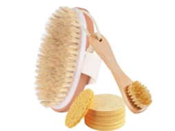 Lurelia Acessório De Duche Com Escova Corporal De Sisal, Cerdas Macias E Limpeza Profunda, Uso Diário