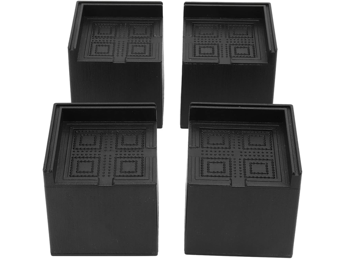 Elevadores De Móveis Quadrados De Plástico, Suporte Estável De 7,6 Cm (3 Polegadas)