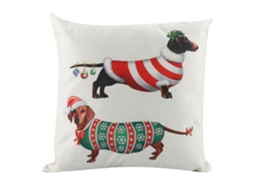 Laxiscreed Almofada Natal Dalmatian Para Decoração De Interior Com Fronha E Capacho
