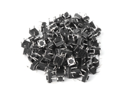 100pcs Interruptor Tactil Momentâneo Mini Micro Push Button 6x6x4.3mm Acessório