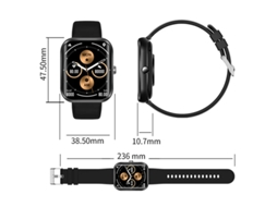 Smartwatch com chamada Bluetooth, tela de 1,96 polegadas, monitoramento de frequência cardíaca e pressão arterial e vários modos esportivos Bestvite