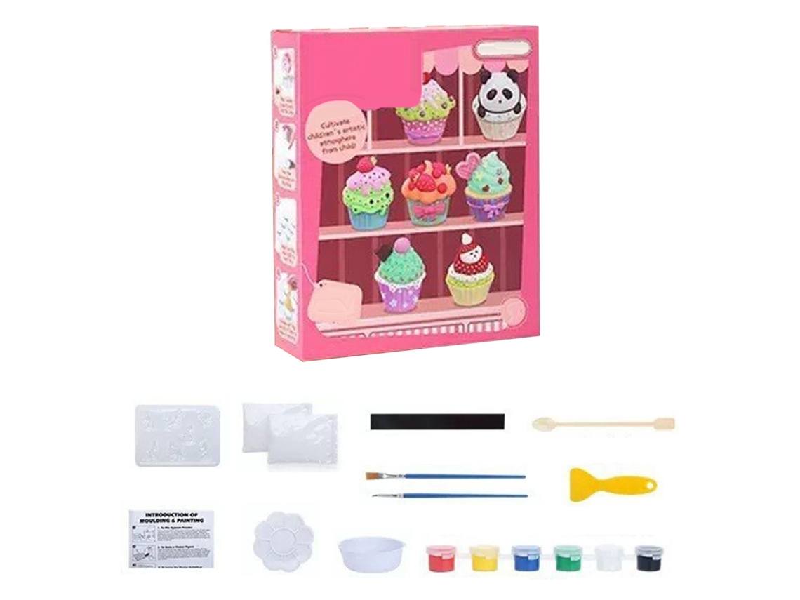 Primerox kit de Pintura de Gesso para Crianças Diy Boneco de Gesso com Pigmentos e Ferramentas