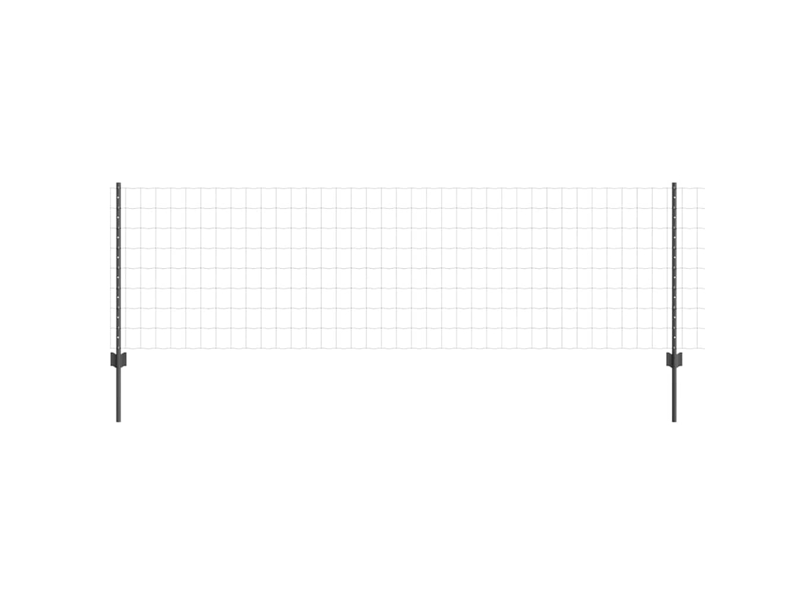 Cerca Com Poste Cinzeto 0,8 X 10 M Aço E Pvc
