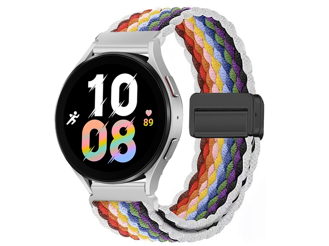 Pulseira Esportiva Elástica E Respirável Em Nylon Trançado Com Fecho Magnético, Compatível Com Huawei Gt6, Gt5 E Samsung