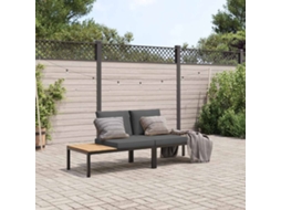 Vidaxl 2 Pcs Conjunto de Sofás P/ Jardim C/ Almofadões Alumínio Preto